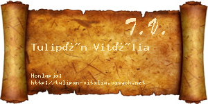 Tulipán Vitália névjegykártya